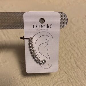 Silver Crystal Ear Cuff